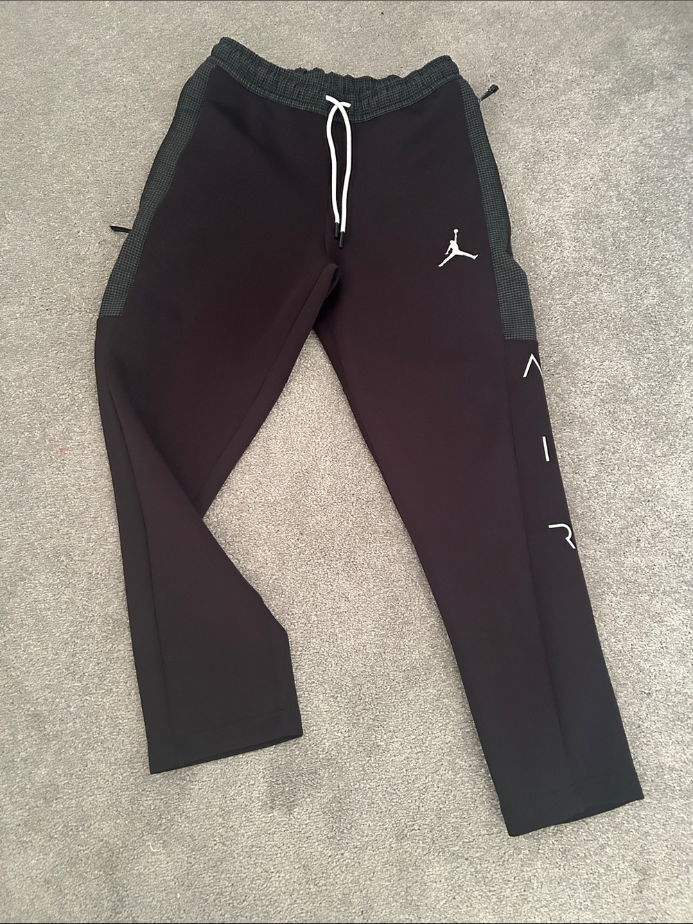 Jordan Black Jogger Sweatpants with White AIR Logo